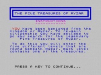 Five Treasures Of Ryzar, The (1984)(Space Age Software) Rom